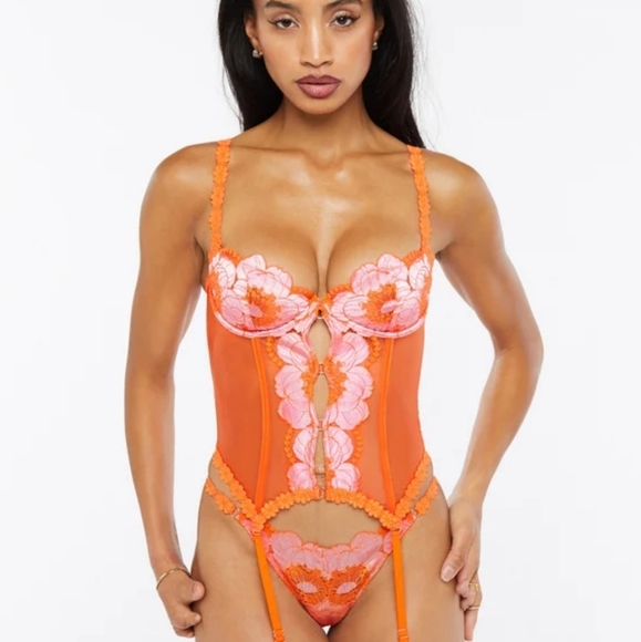 Savage X Fenty Perfect Poppies Lace Bustier - Picture 4 of 16